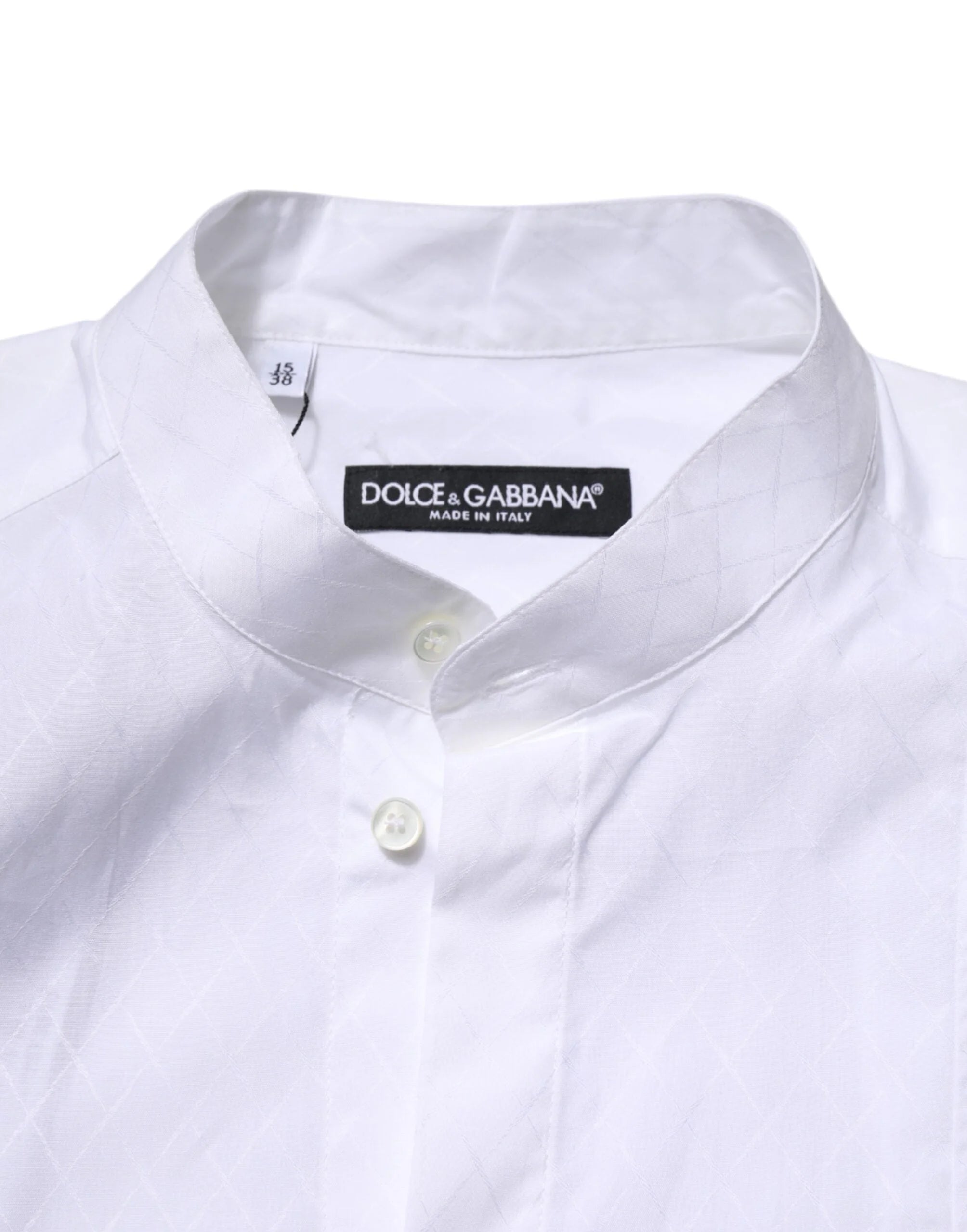 Dolce & Gabbana White Cotton Slim Long Sleeves Formal Shirt - IT38 | XS - Shirts