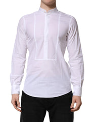 Dolce & Gabbana White Cotton Slim Long Sleeves Formal Shirt - IT38 | XS - Shirts