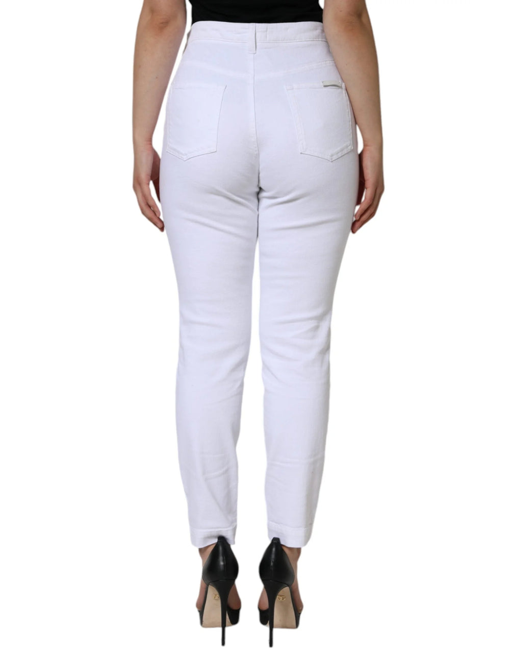 Dolce & Gabbana White Cotton Stretch AUDREY Skinny Jeans - IT48|XXL - Jeans