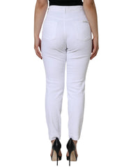 Dolce & Gabbana White Cotton Stretch AUDREY Skinny Jeans - IT48|XXL - Jeans
