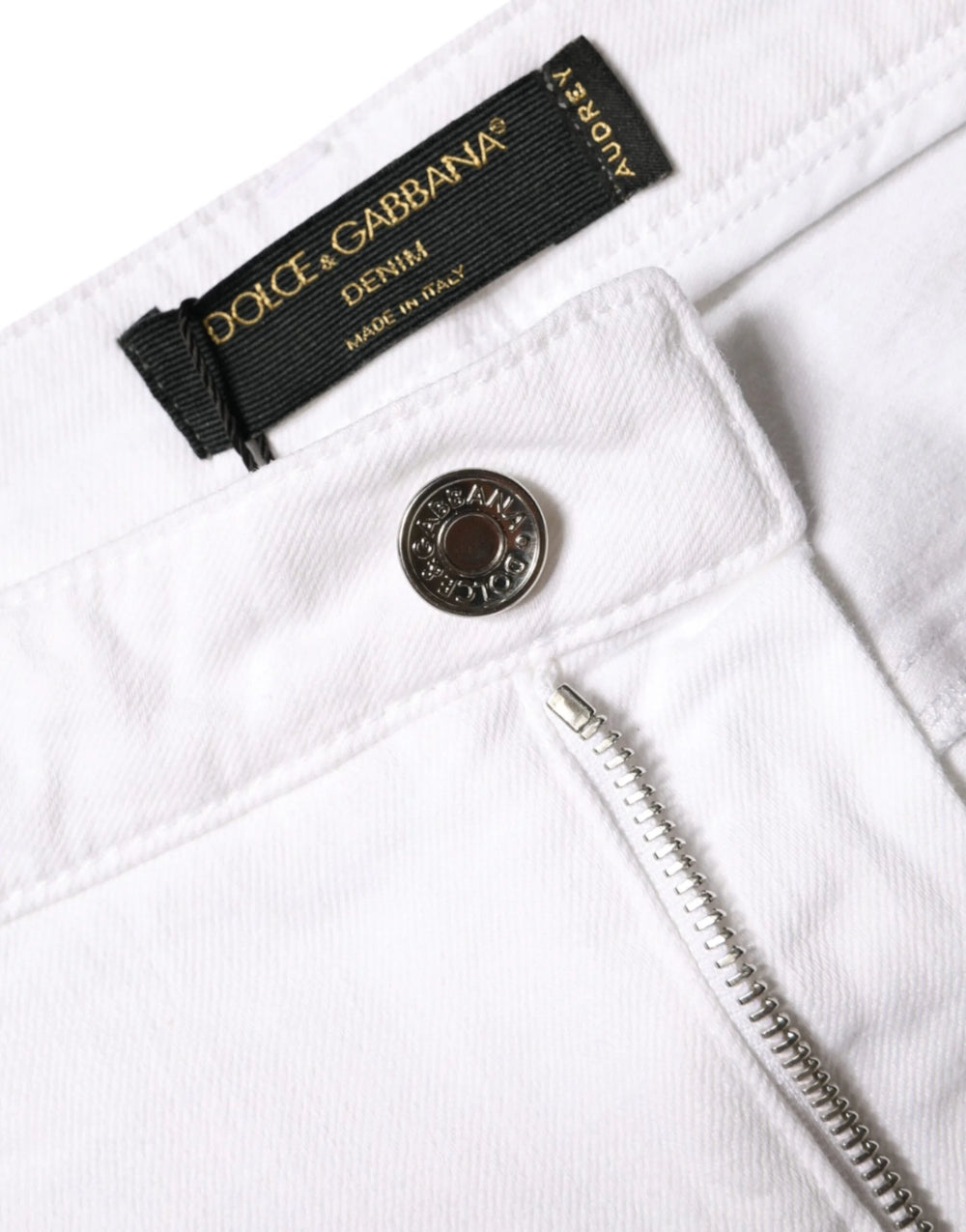 Dolce & Gabbana White Cotton Stretch AUDREY Skinny Jeans - IT48|XXL - Jeans
