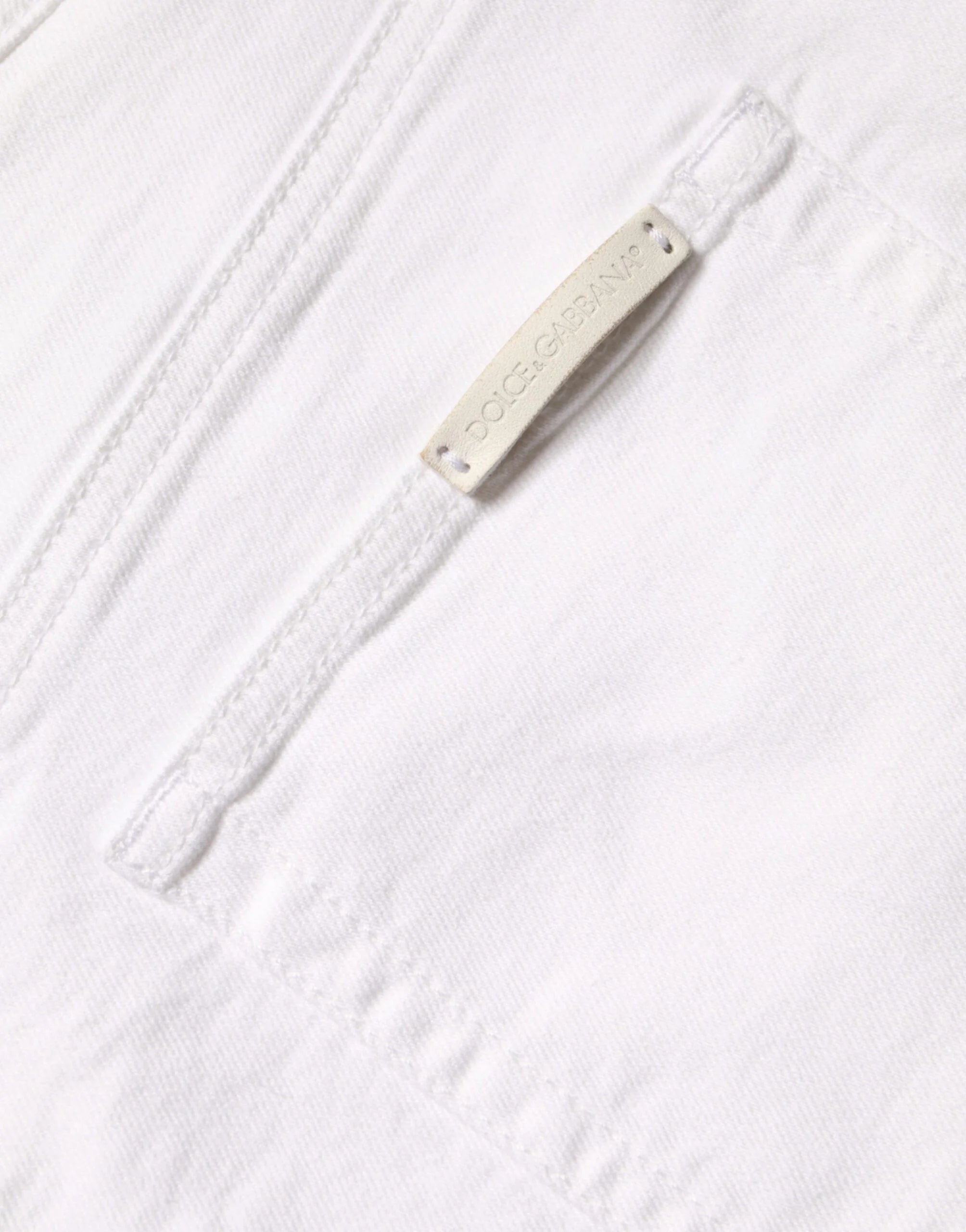 Dolce & Gabbana White Cotton Stretch AUDREY Skinny Jeans - IT48|XXL - Jeans