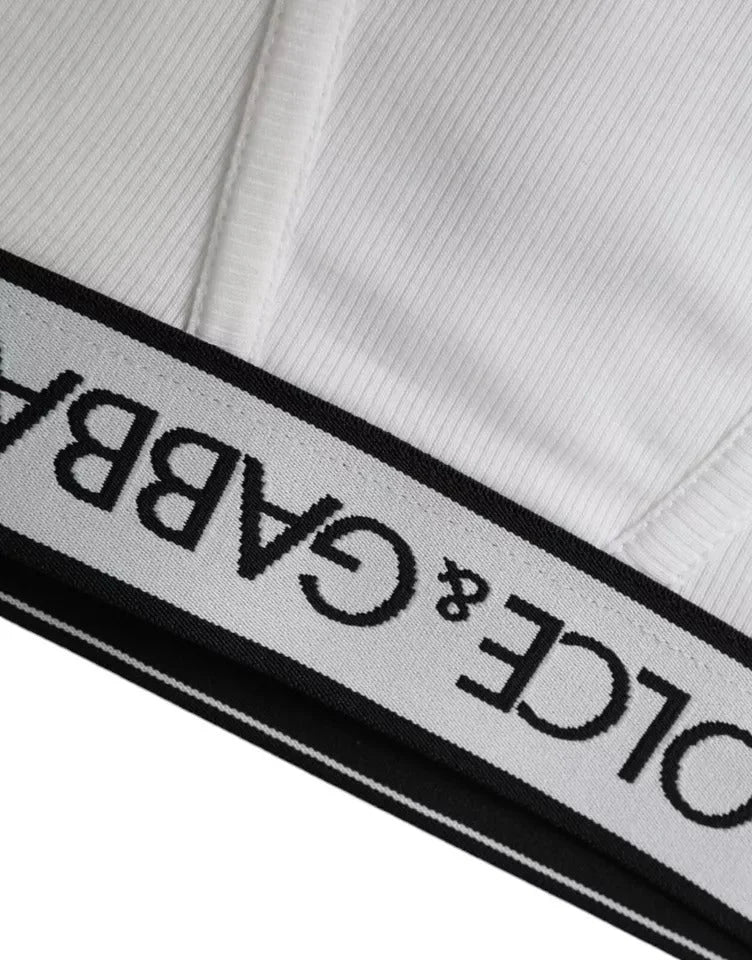 Dolce & Gabbana White Cotton Stretch Branded Logo Underwear - IT2 | S - Briefs