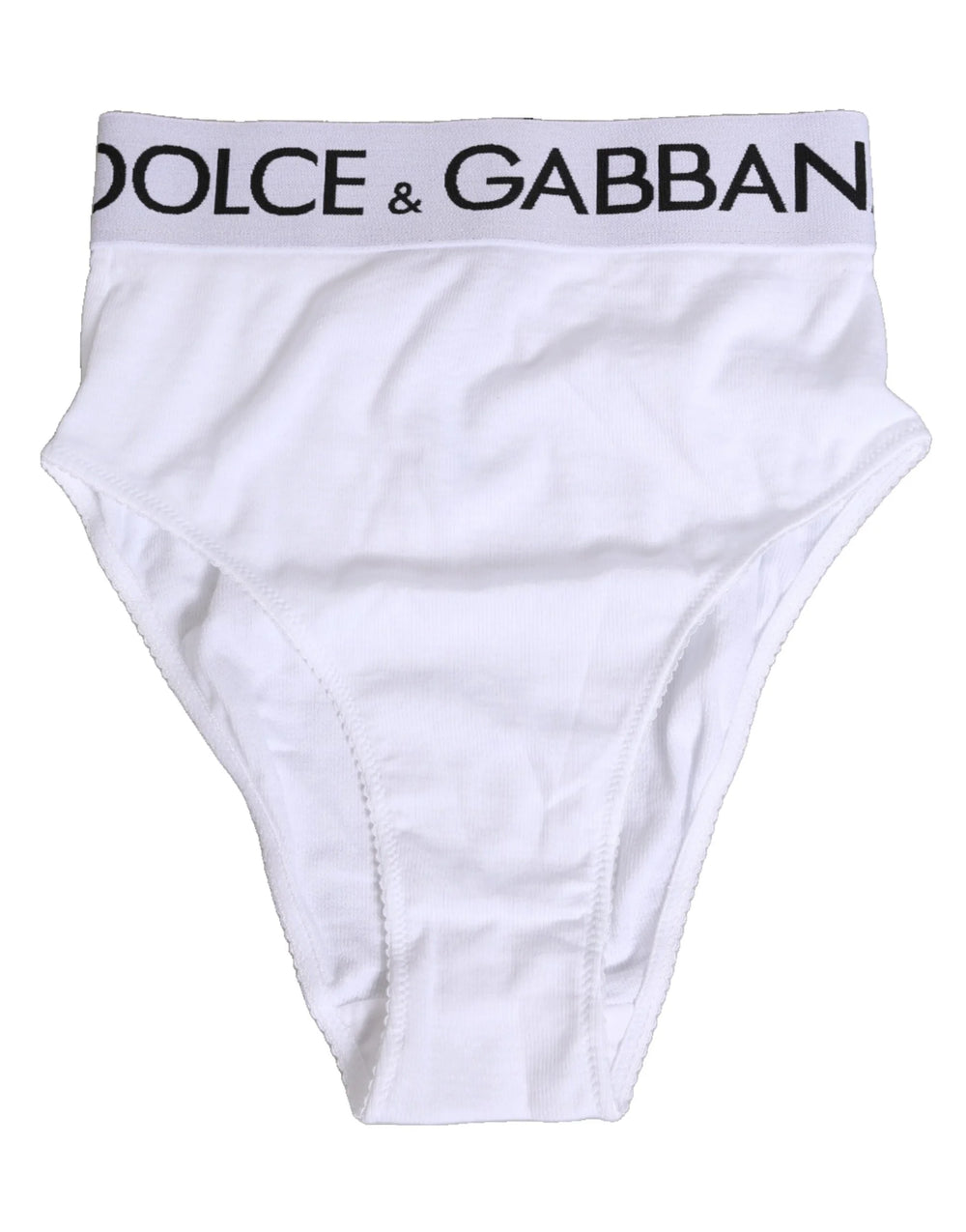 Dolce & Gabbana White Cotton Stretch High Waist Panty Underwear - IT1 | XS - Briefs