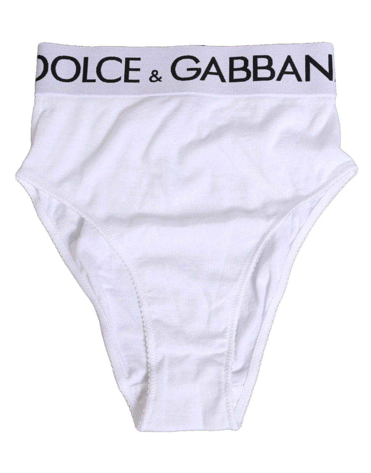 Dolce & Gabbana White Cotton Stretch High Waist Panty Underwear - IT1 | XS - Briefs