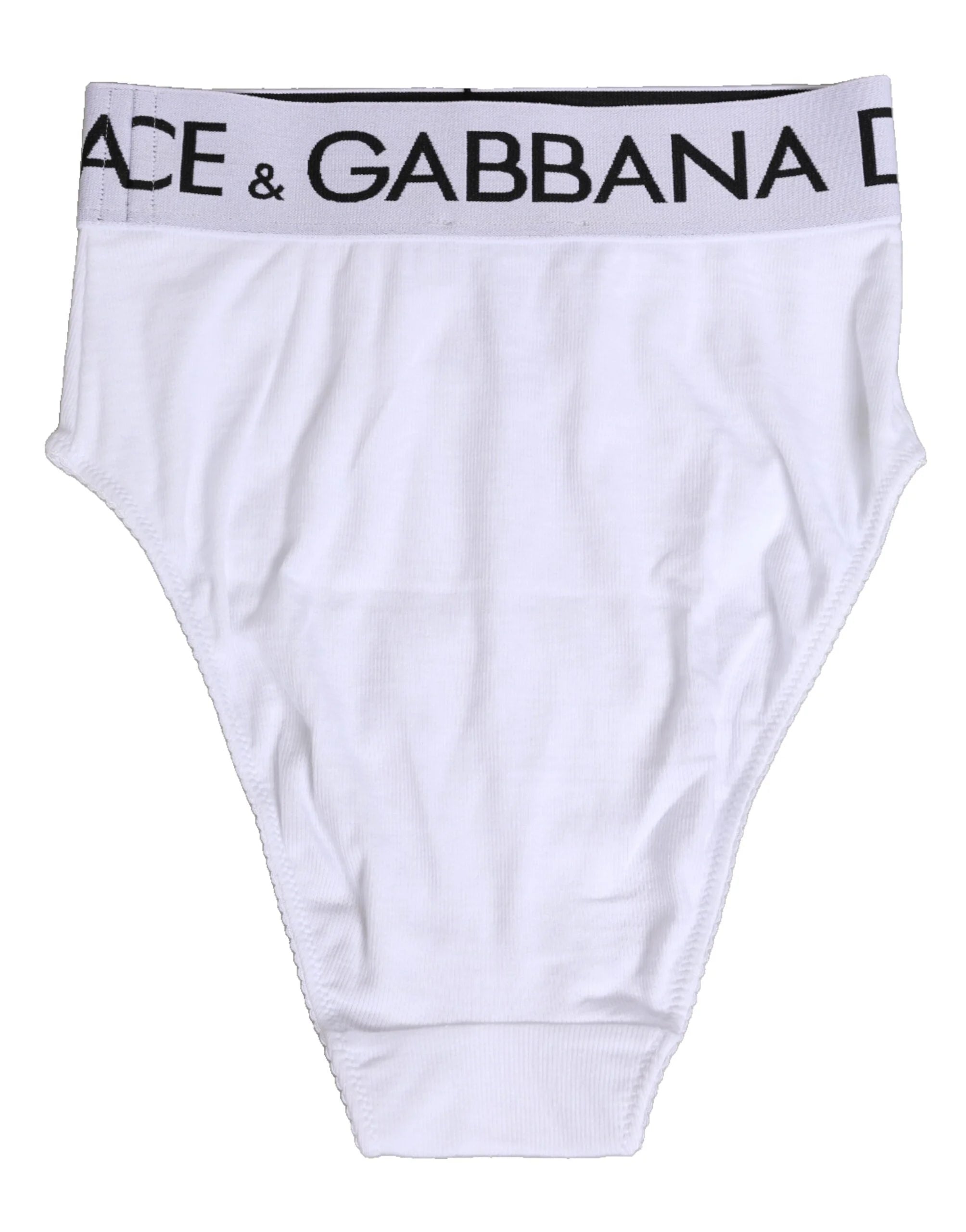 Dolce & Gabbana White Cotton Stretch High Waist Panty Underwear - IT1 | XS - Briefs