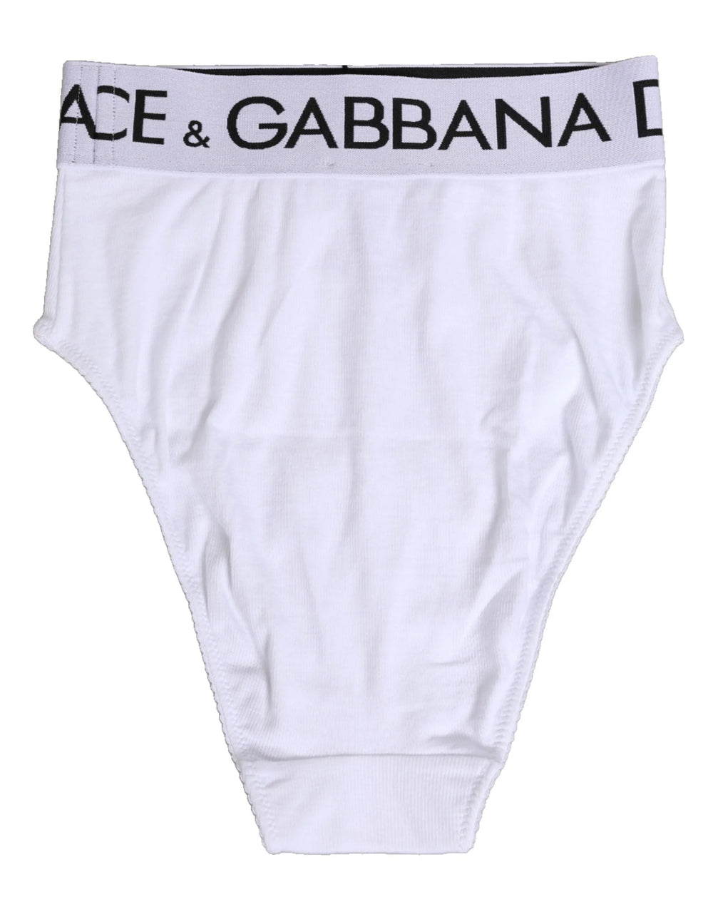 Dolce & Gabbana White Cotton Stretch High Waist Panty Underwear - IT1 | XS - Briefs