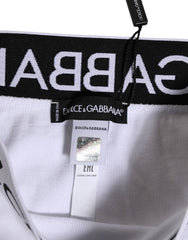 Dolce & Gabbana White Cotton Stretch High Waist Panty Underwear - IT1 | XS - Briefs