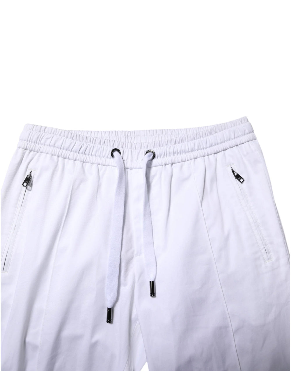 Dolce & Gabbana White Cotton Stretch Logo Men Jogger Pants - IT46 | S - Joggers