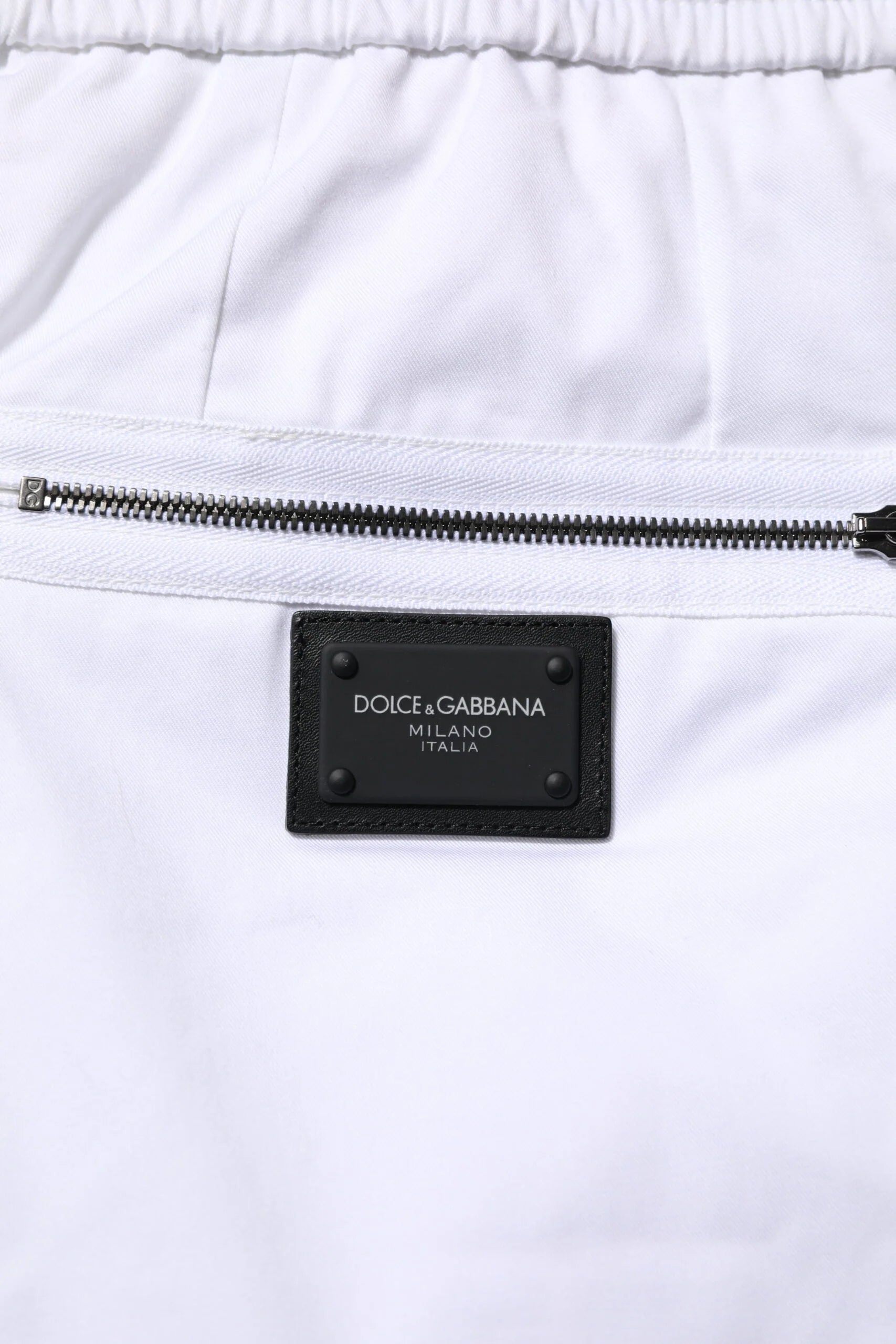 Dolce & Gabbana White Cotton Stretch Logo Men Jogger Pants - IT46 | S - Joggers