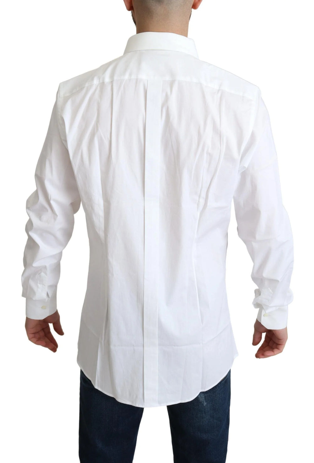 Dolce & Gabbana White Cotton Stretch Men Dress Formal Shirt - IT38 | XS - Shirts