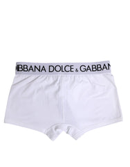 Dolce & Gabbana White Cotton Stretch Regular Boxer Underwear - IT4 | S - Boxer Briefs