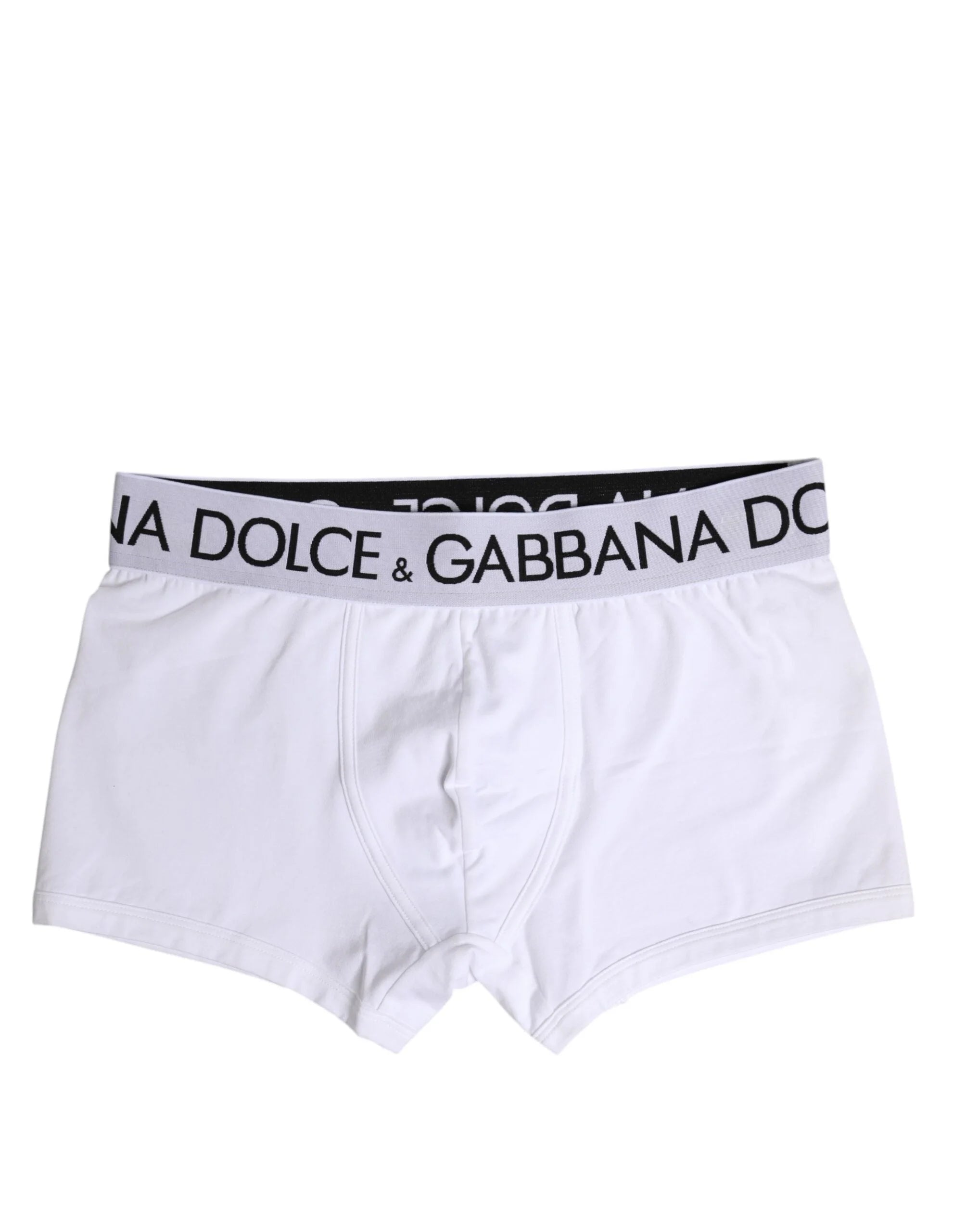 Dolce & Gabbana White Cotton Stretch Regular Boxer Underwear - IT4 | S - Boxer Briefs