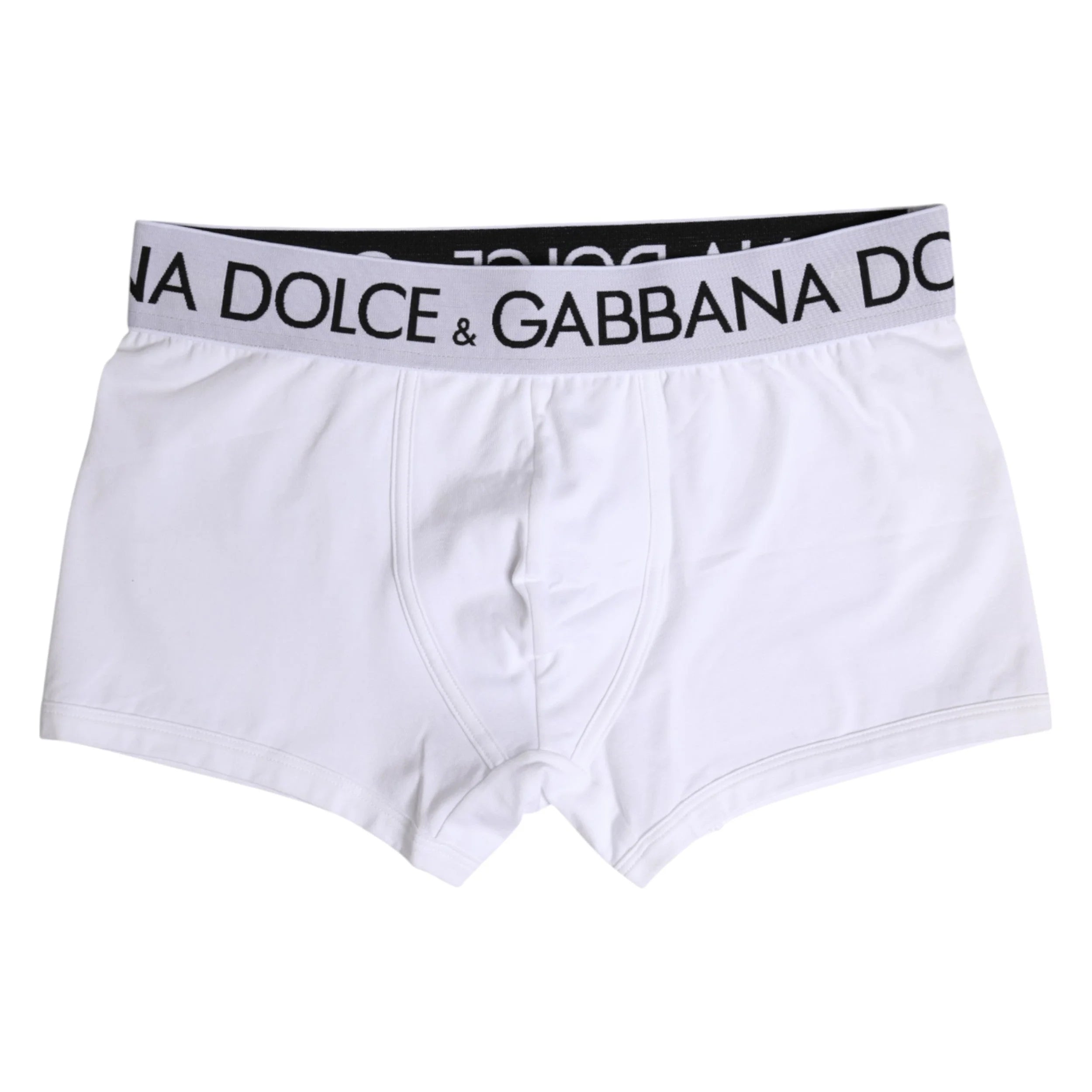 Dolce & Gabbana White Cotton Stretch Regular Boxer Underwear - IT4 | S - Boxer Briefs