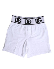 Dolce & Gabbana White Cotton Stretch Regular Boxer Underwear - IT5 | M