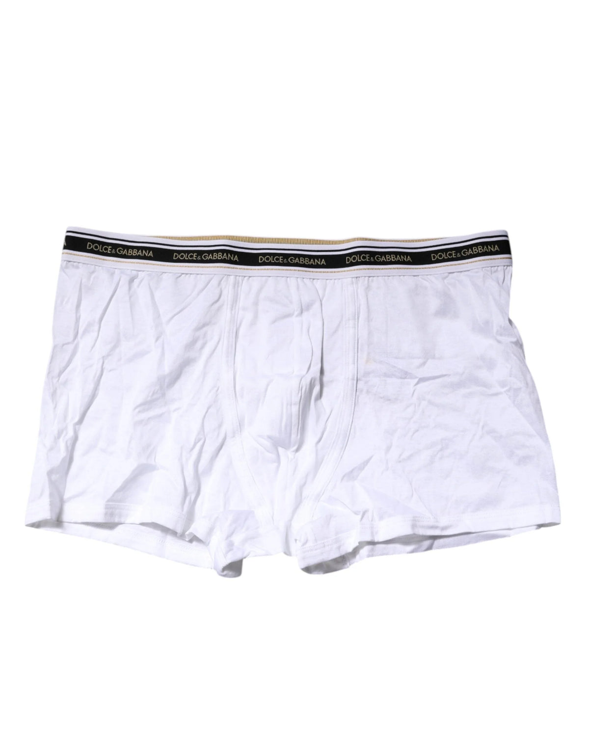 Dolce & Gabbana White Cotton Stretch Regular Boxer Underwear - IT7 | XL