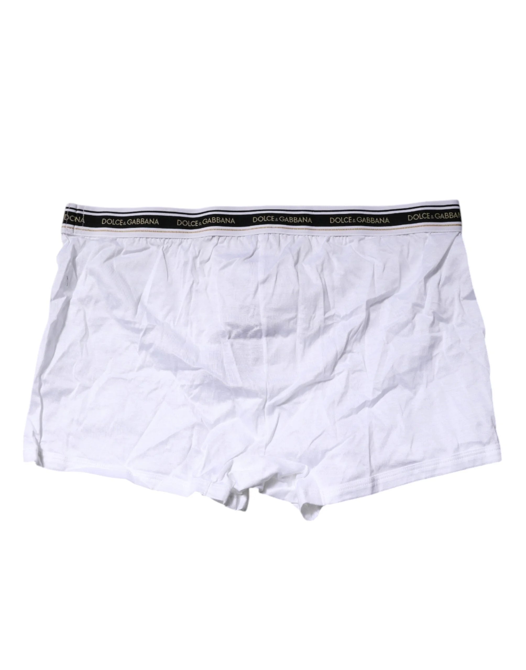 Dolce & Gabbana White Cotton Stretch Regular Boxer Underwear - IT7 | XL