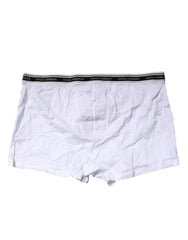 Dolce & Gabbana White Cotton Stretch Regular Boxer Underwear - IT7 | XL