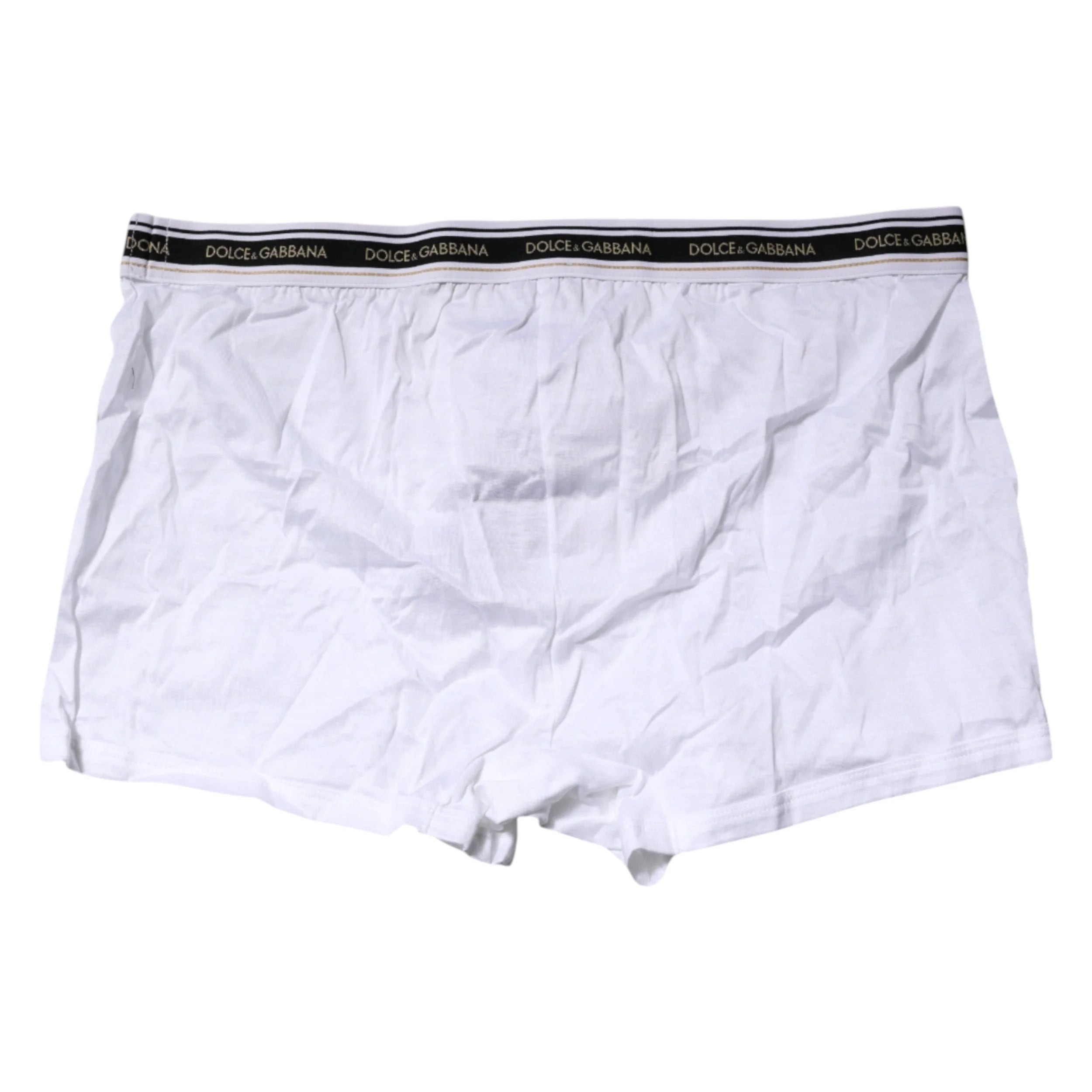 Dolce & Gabbana White Cotton Stretch Regular Boxer Underwear - IT7 | XL