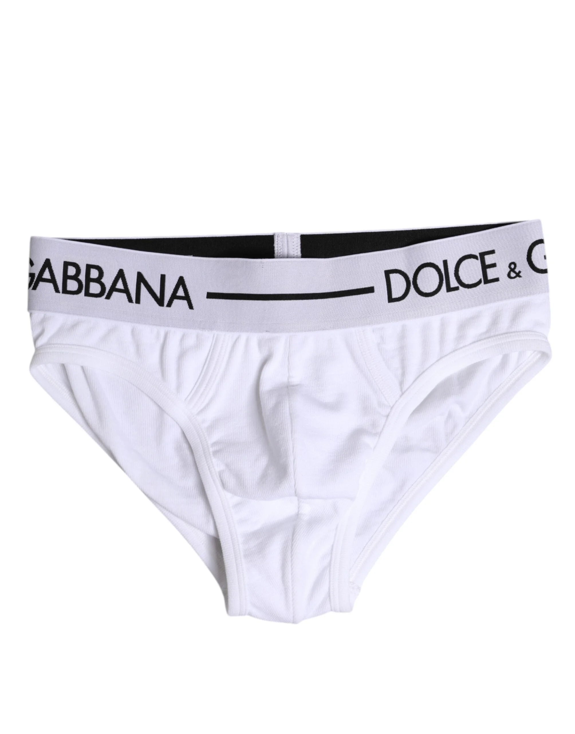 Dolce & Gabbana White Cotton Stretch Regular Brief Underwear - IT4 | S