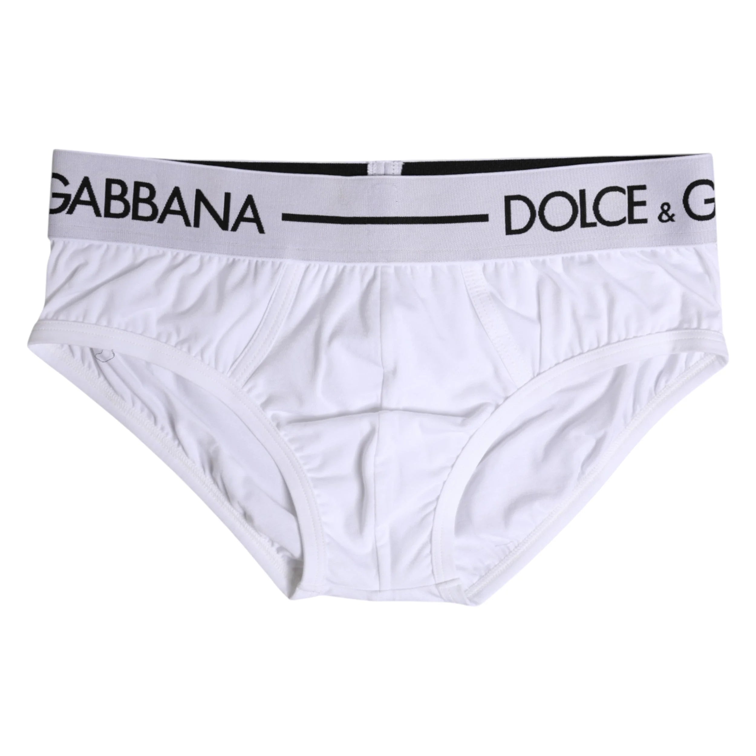 Dolce & Gabbana White Cotton Stretch Regular Brief Underwear - IT4 | S - Briefs