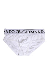 Dolce & Gabbana Fehér pamacsovagyságú regular fit férfi boxer alsónemű – IT4 | S