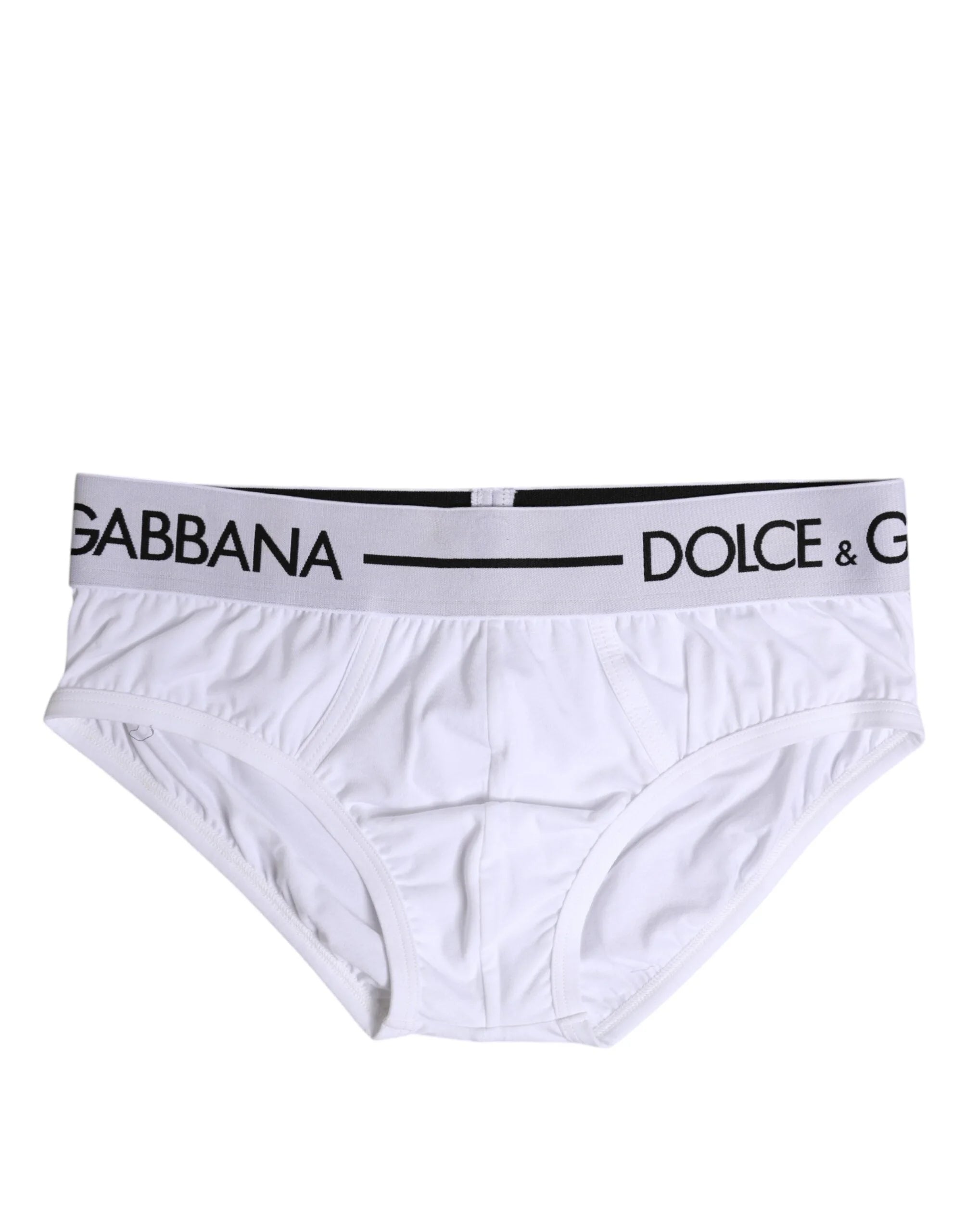 Dolce & Gabbana White Cotton Stretch Regular Brief Underwear - IT4 | S - Briefs