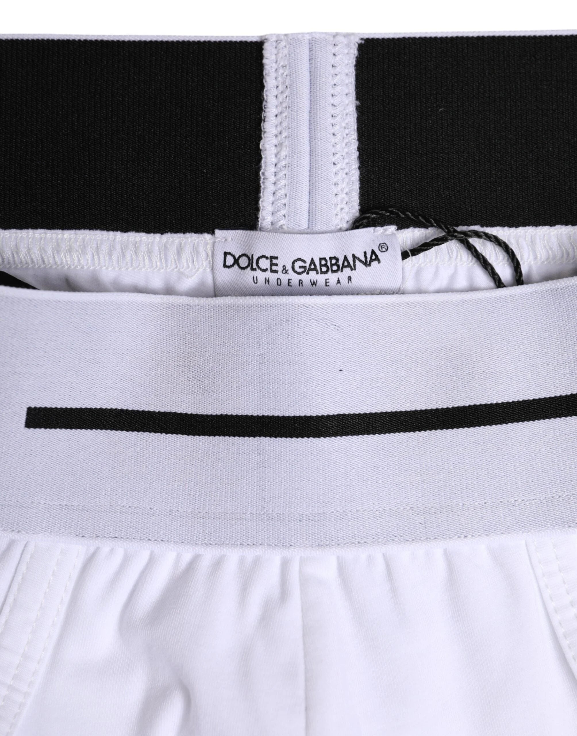 Dolce & Gabbana White Cotton Stretch Regular Brief Underwear - IT4 | S - Briefs