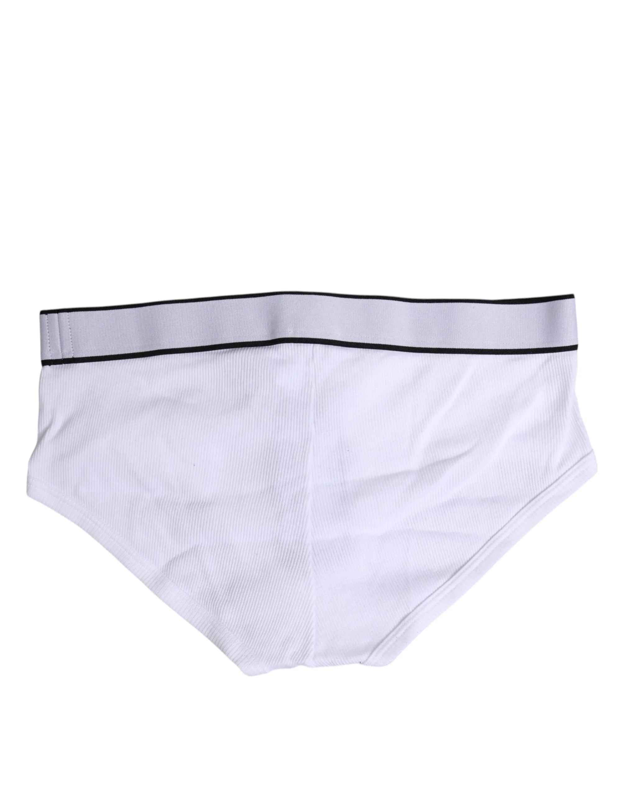 Dolce & Gabbana White Cotton Stretch Regular Brief Underwear - IT4 | S