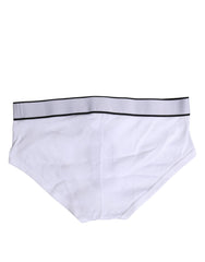Dolce & Gabbana White Cotton Stretch Regular Brief Underwear - IT4 | S