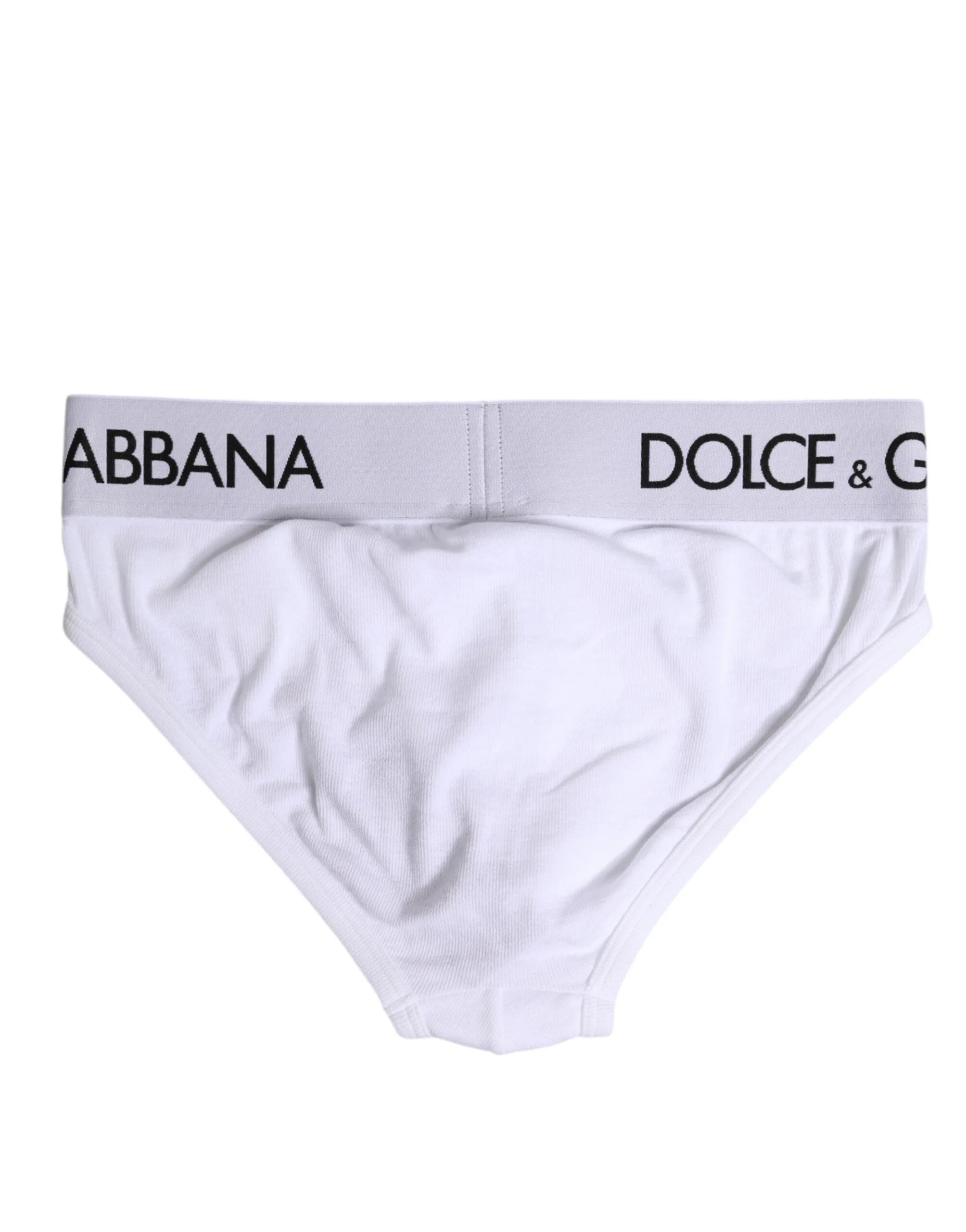 Dolce & Gabbana White Cotton Stretch Regular Brief Underwear - IT4 | S