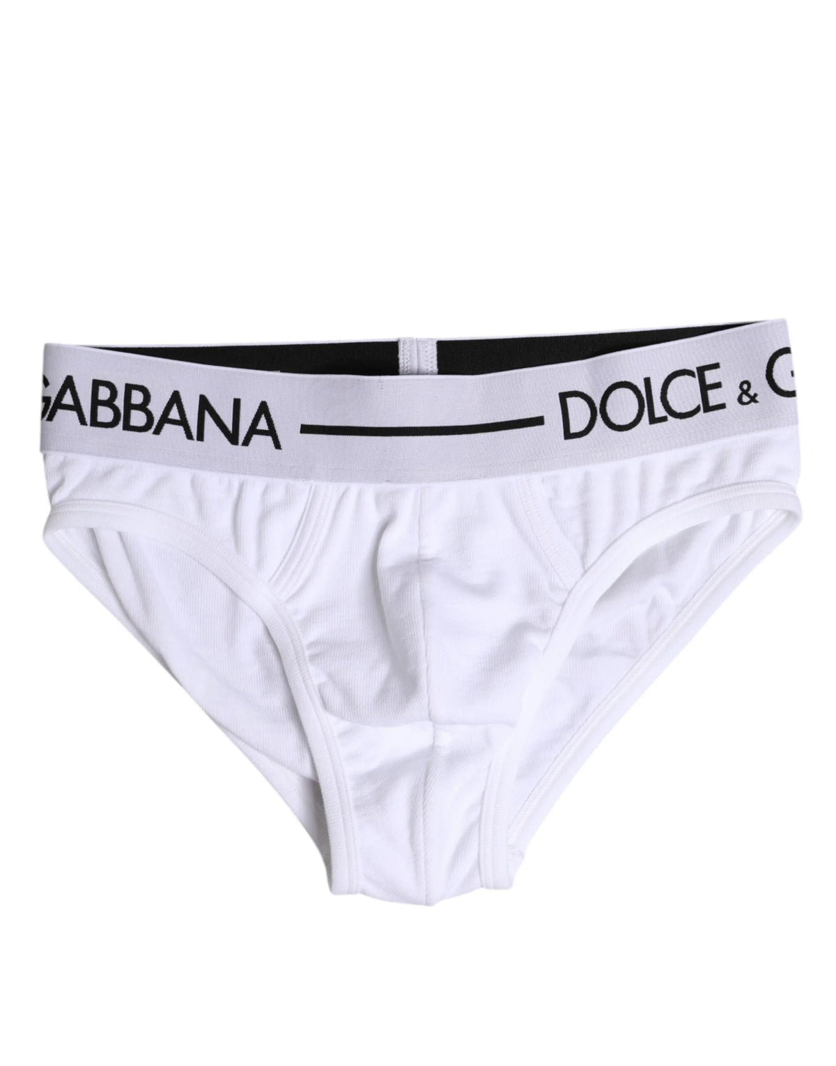 Dolce & Gabbana White Cotton Stretch Regular Brief Underwear - IT4 | S - Briefs
