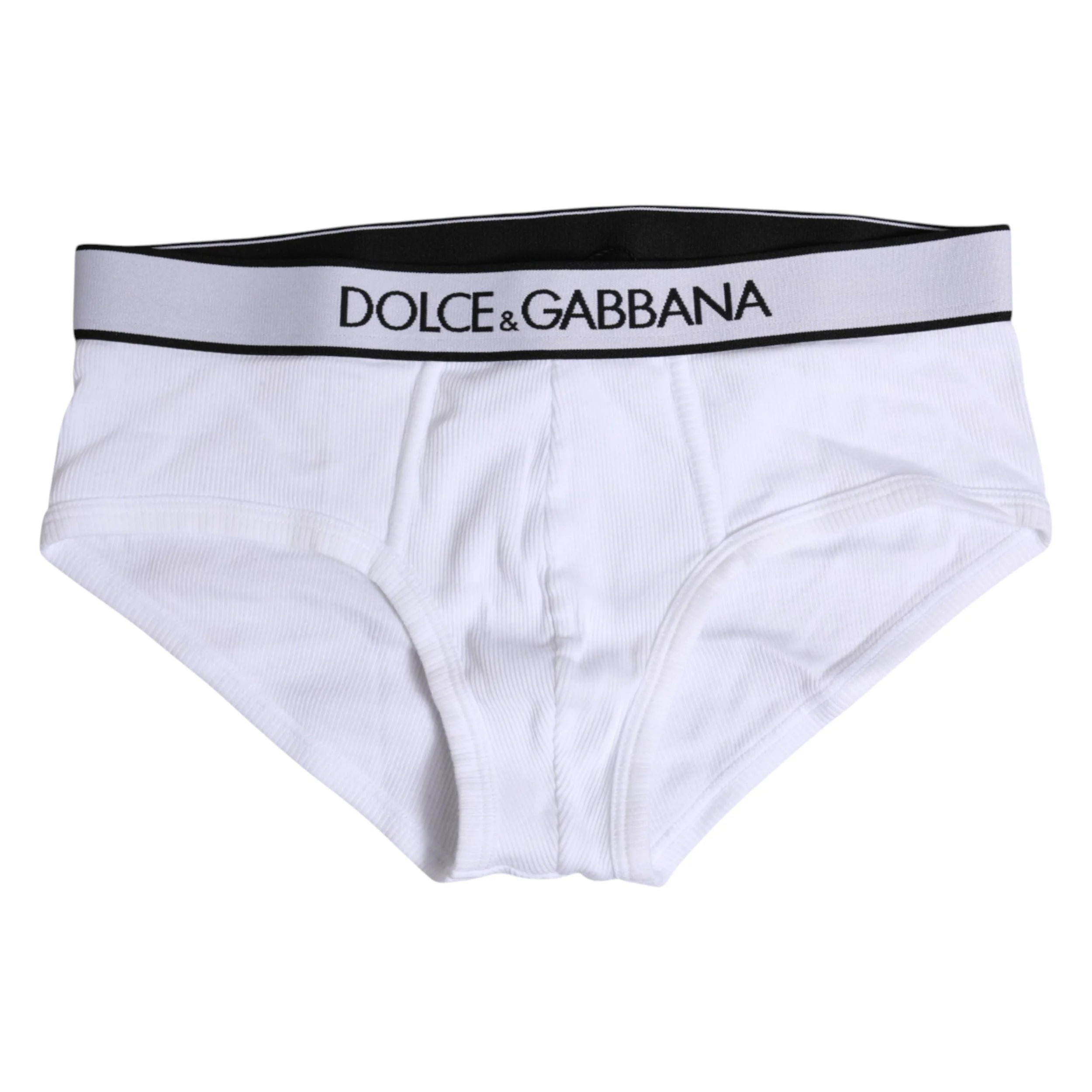 Dolce & Gabbana White Cotton Stretch Regular Brief Underwear - IT4 | S