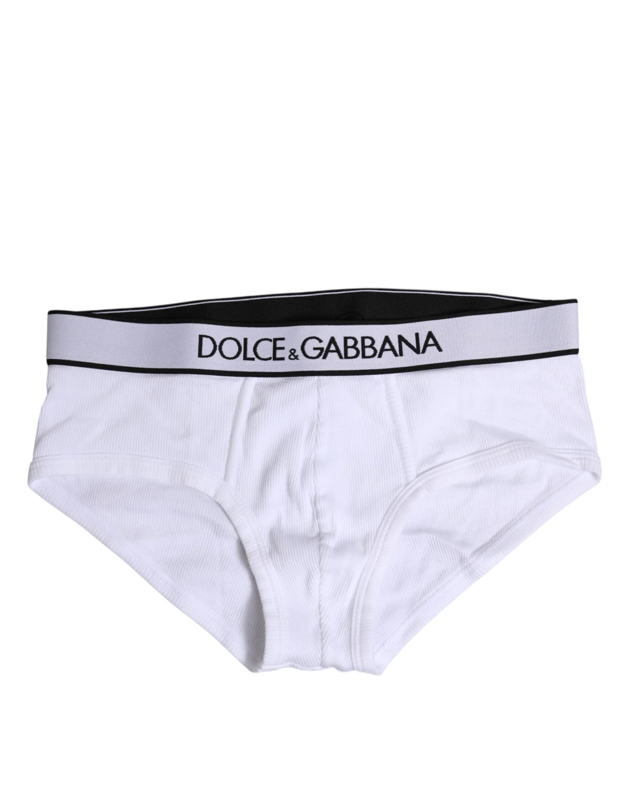Dolce & Gabbana White Cotton Stretch Regular Brief Underwear - IT4 | S