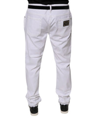 Dolce & Gabbana White Cotton Stretch Skinny Men Denim Jeans - IT44 | XS - Jeans