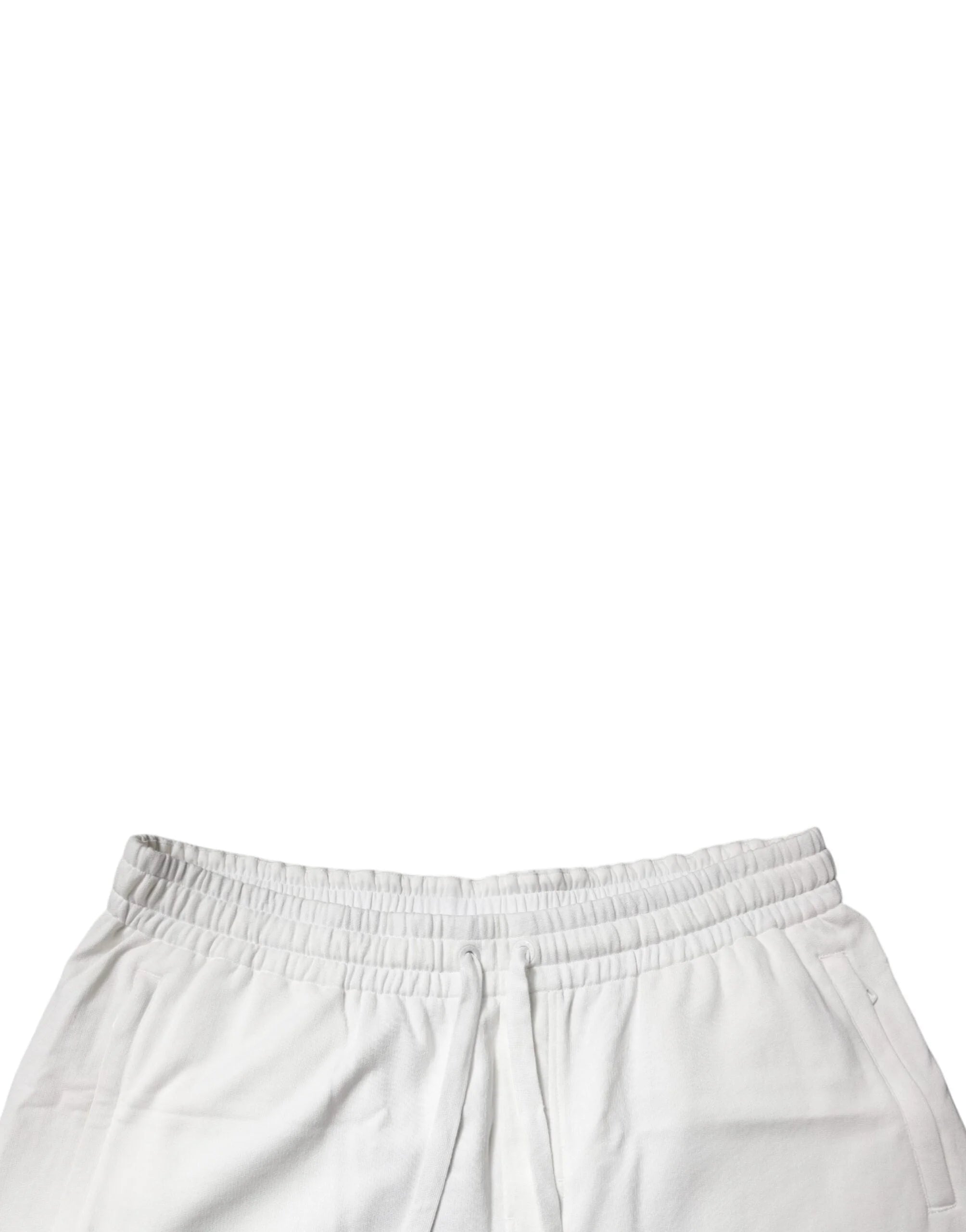 Dolce & Gabbana White Cotton Sweatshorts Men Bermuda Shorts - IT58 | XXL - Bermudas
