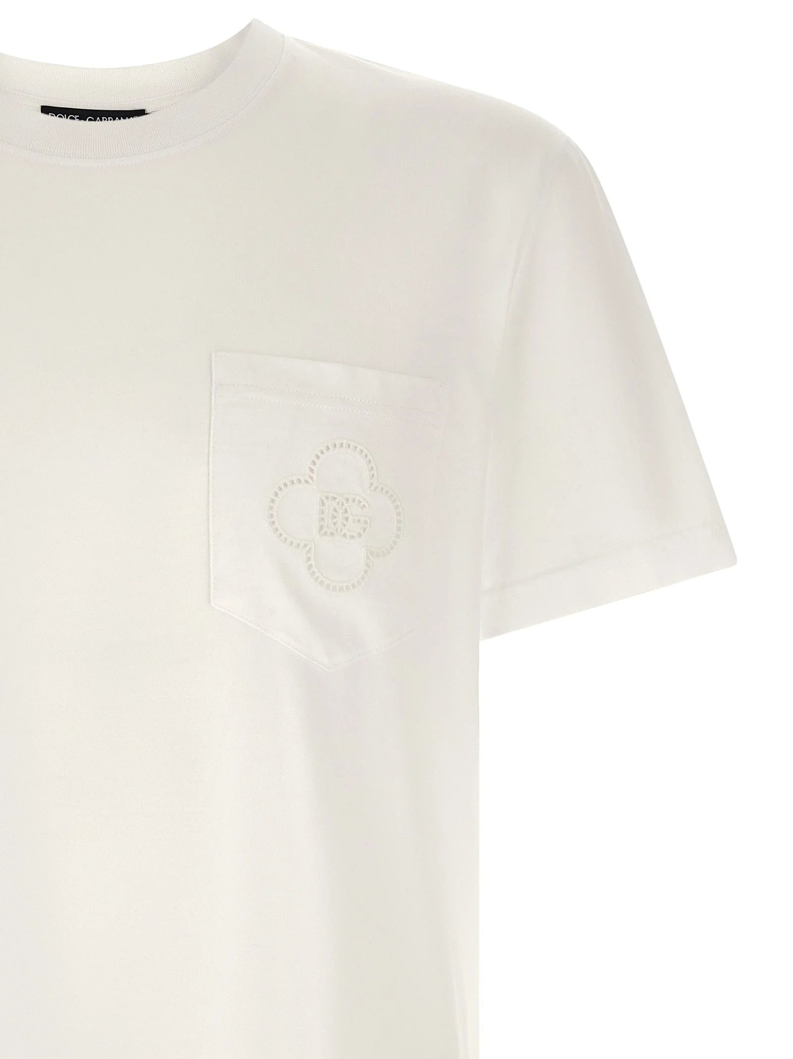 T-shirt z bawelny bialej Dolce & Gabbana