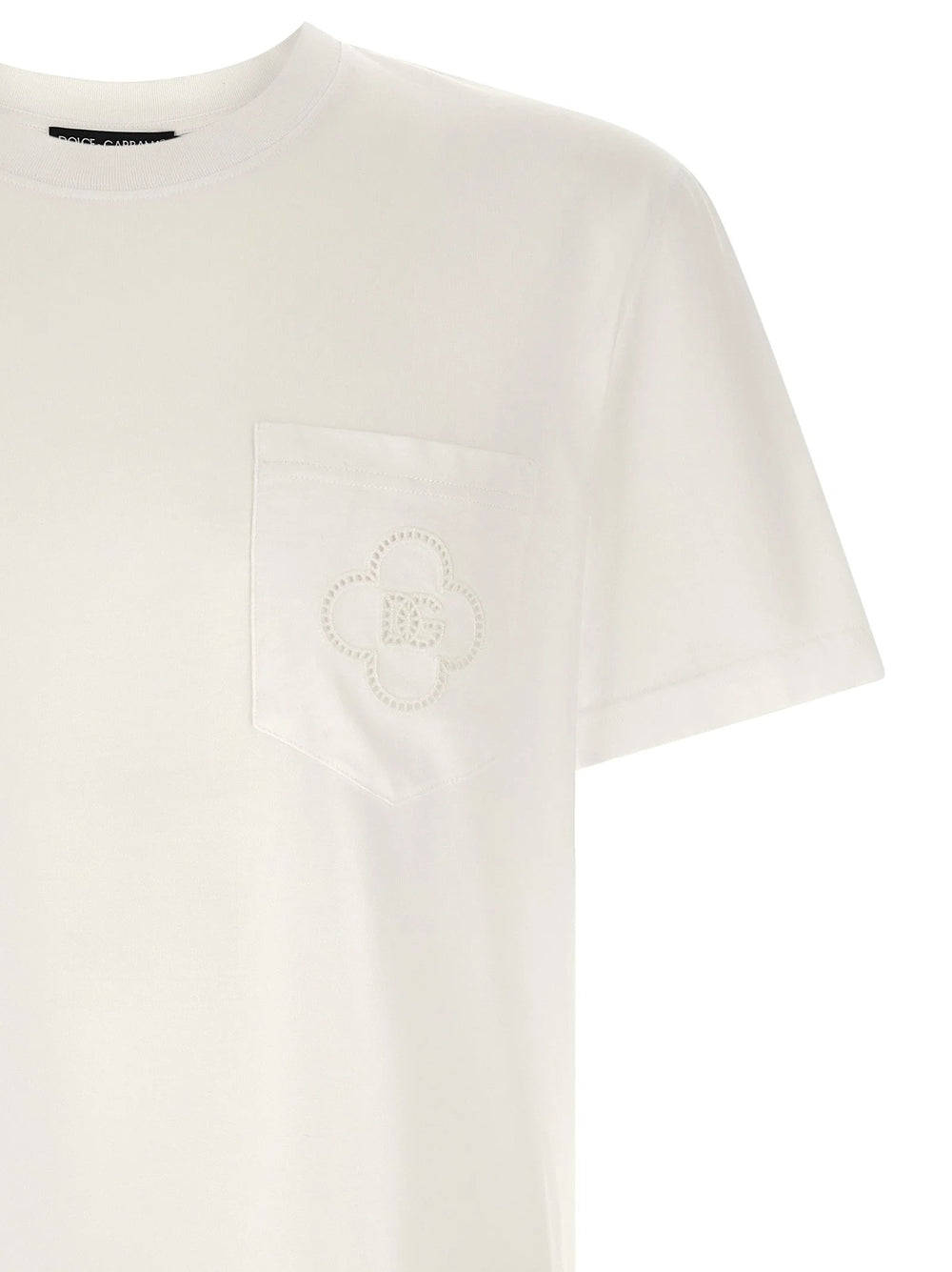 T-shirt z bawelny bialej Dolce & Gabbana
