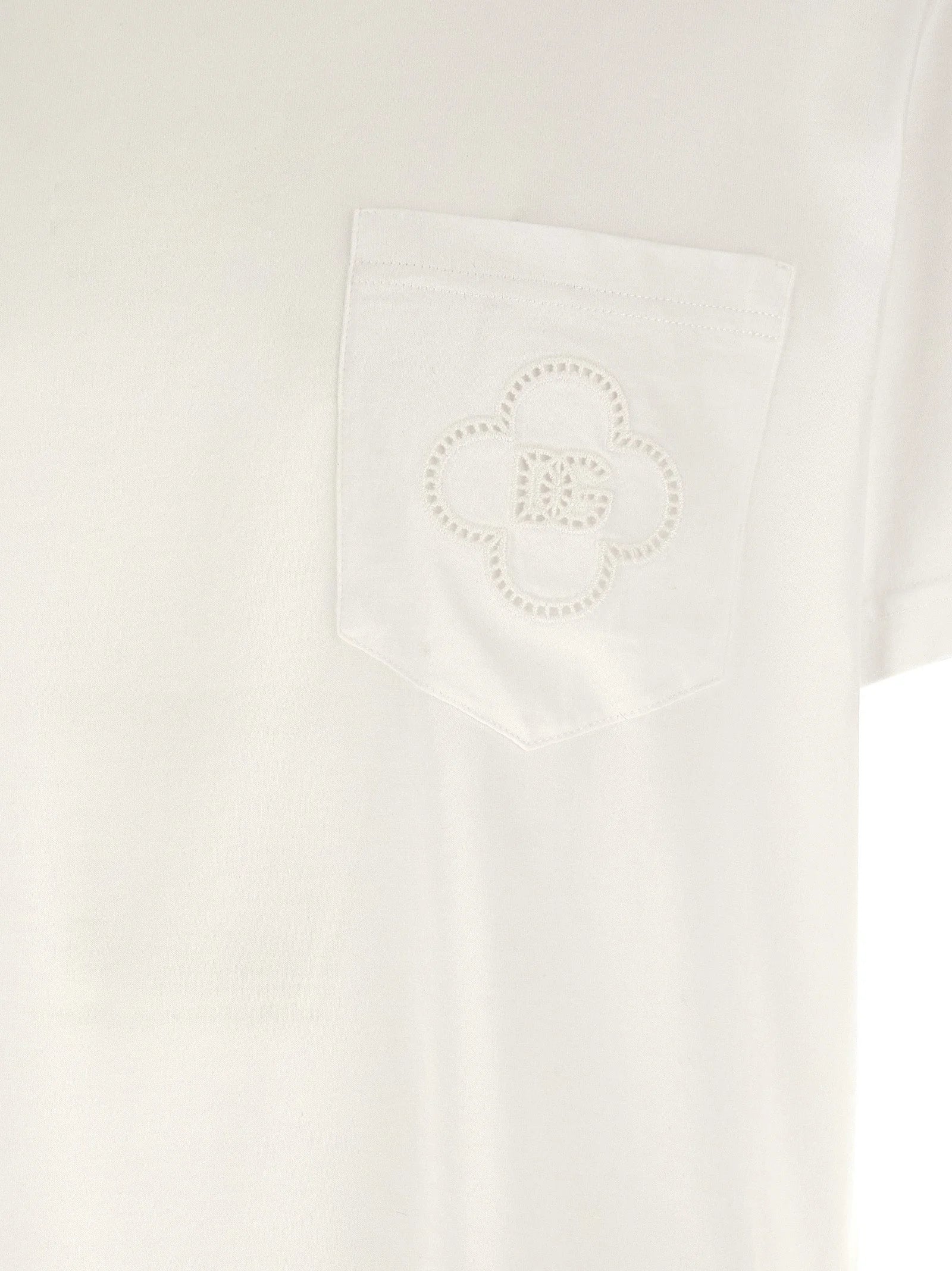 T-shirt z bawelny bialej Dolce & Gabbana