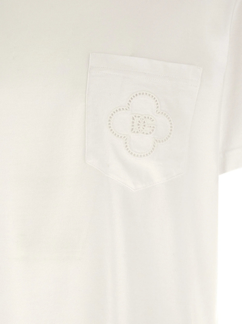 T-shirt z bawelny bialej Dolce & Gabbana