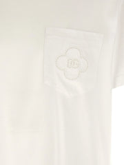 T-shirt z bawelny bialej Dolce & Gabbana