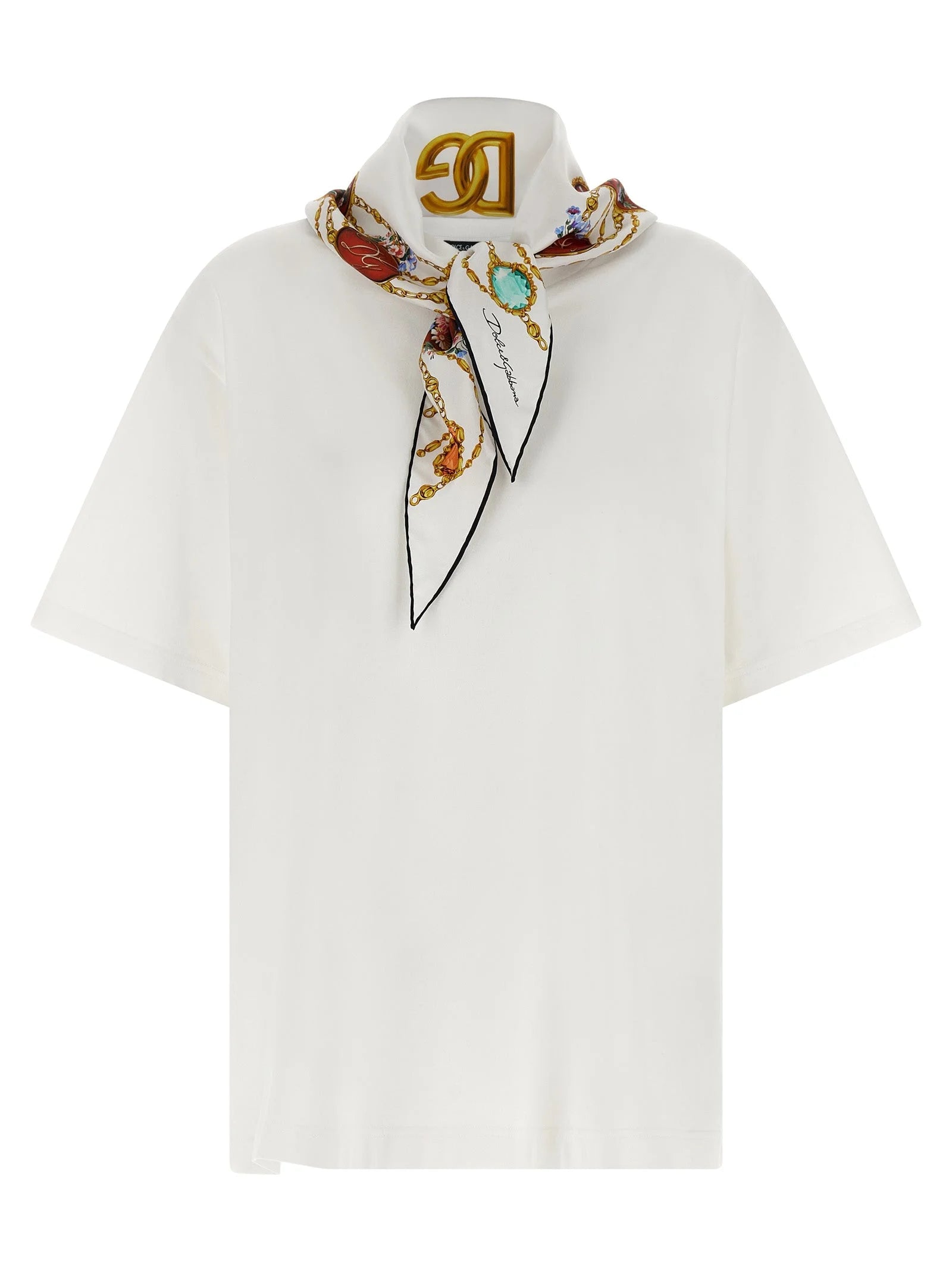 Dolce & Gabbana White Cotton T-Shirt - IT42