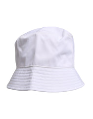 Dolce & Gabbana White Cotton Wide Brim Bucket Hat - 59 cm|L - Bucket Hats