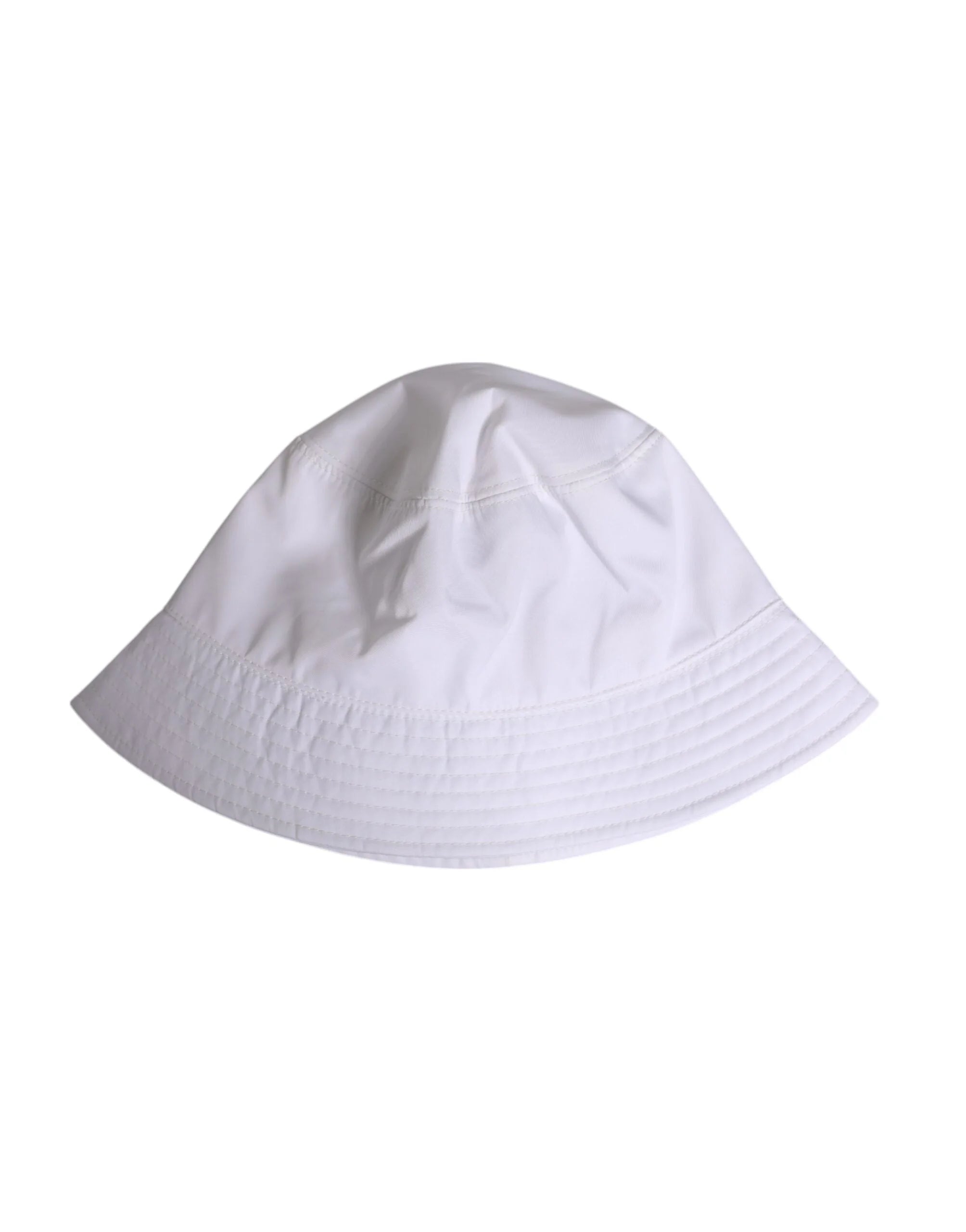 Dolce & Gabbana White Cotton Wide Brim Bucket Hat - 59 cm|L - Bucket Hats