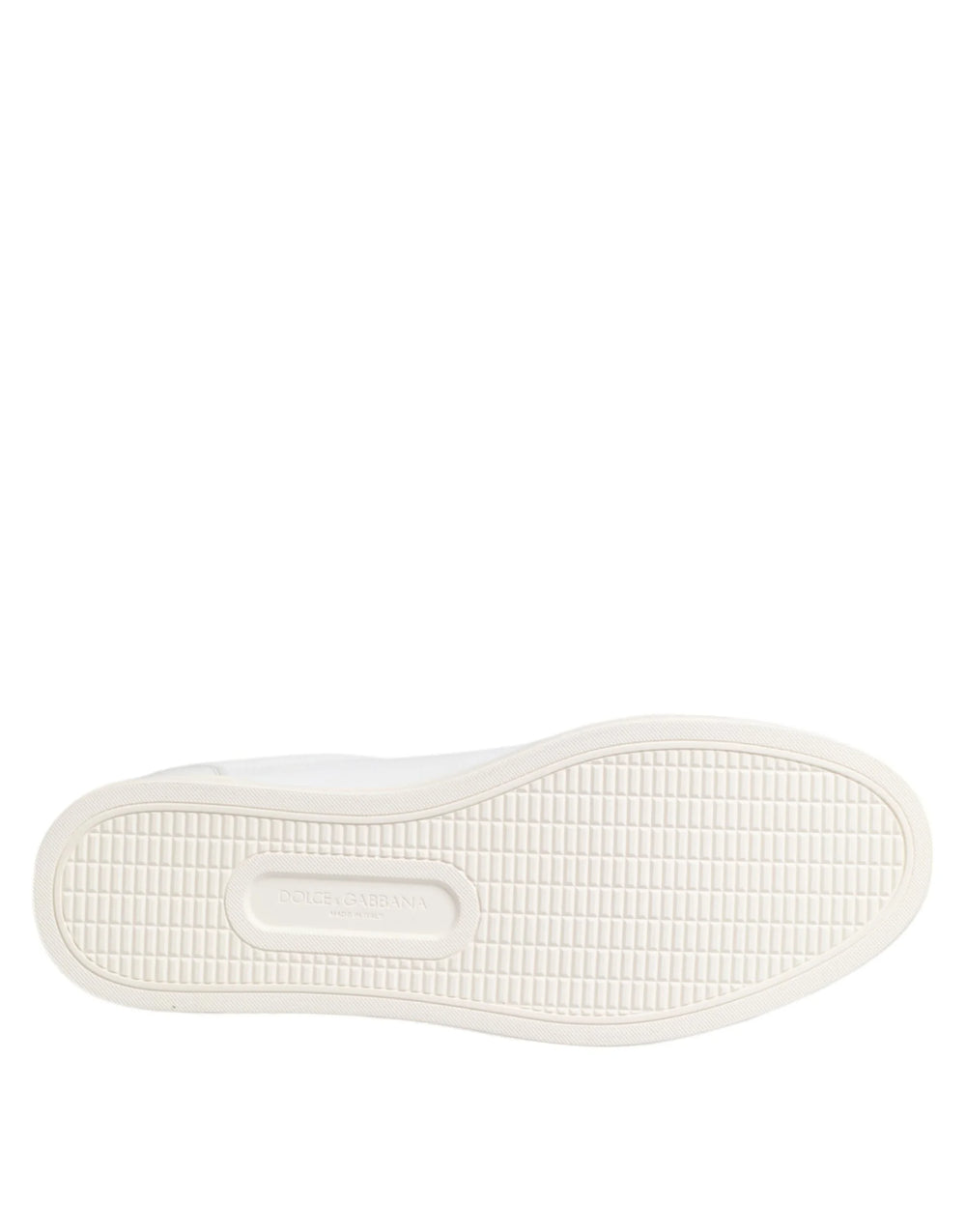 Dolce & Gabbana White Crown Bee Leather Low Top Sneakers Shoes - EU42/US9