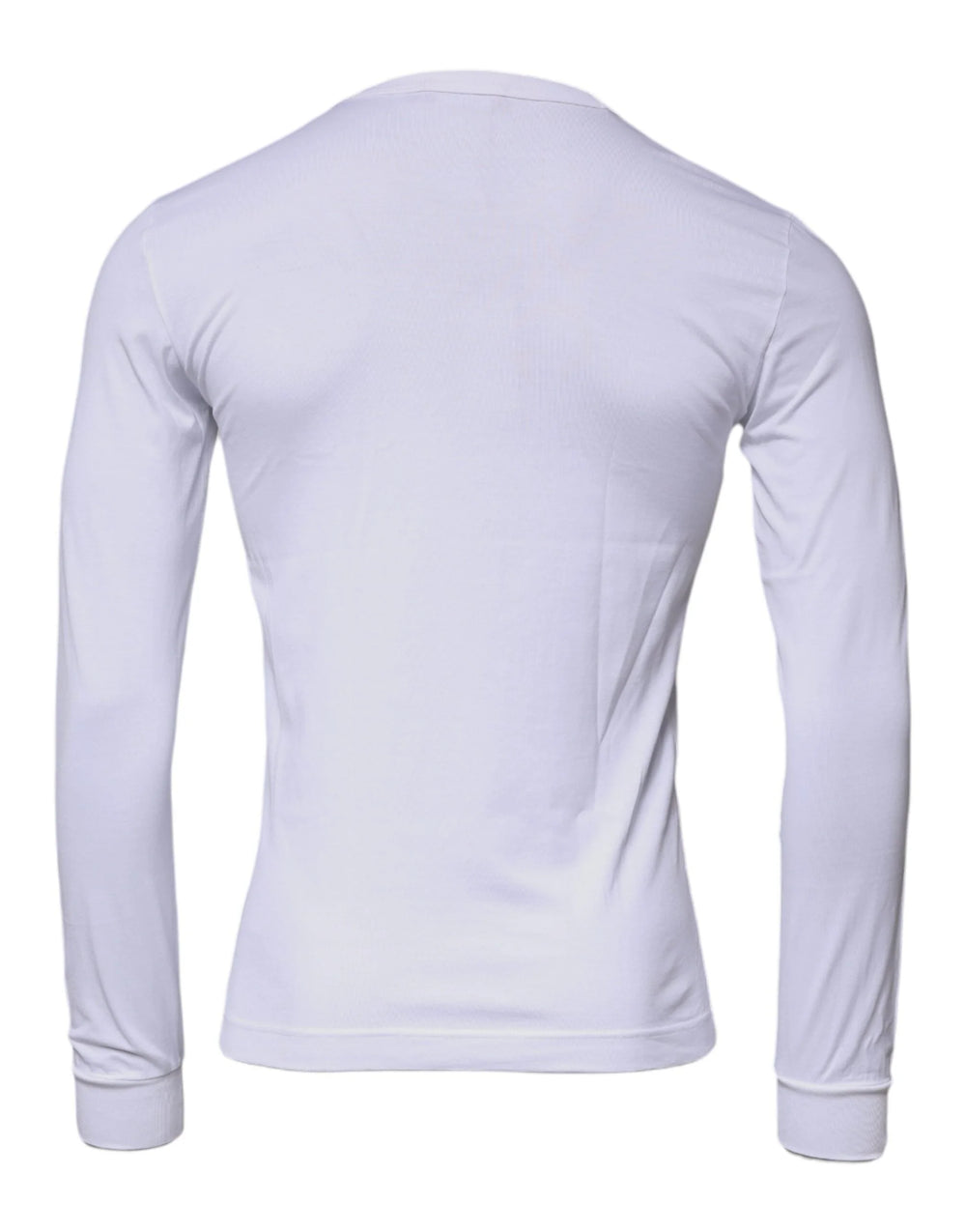 Dolce & Gabbana White Crown Crew Neck Cotton Pullover Sweater - IT44 | XS - Sweaters