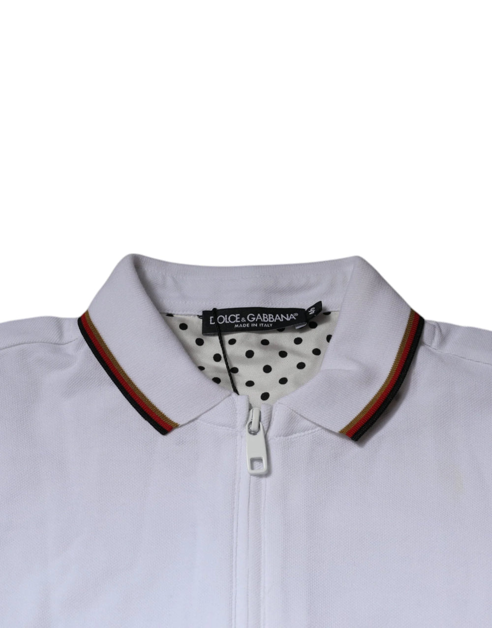 Dolce & Gabbana White Crown Men Full Zip Sweatshirt Sweater - IT44 | XS - Sweatshirts