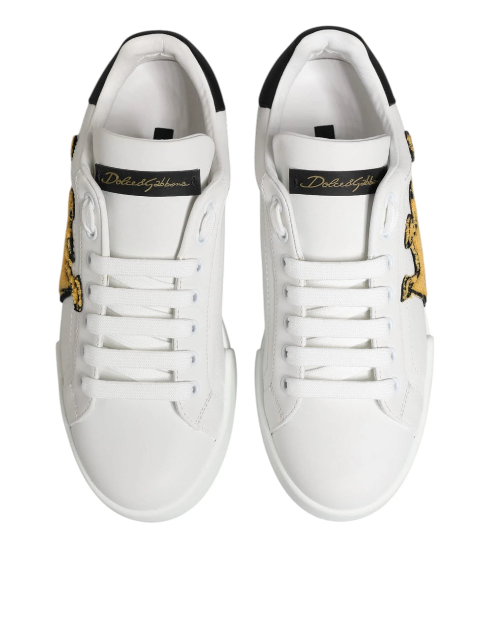 Dolce & Gabbana White Crown Patch Portofino Men Sneakers Shoes - EU39/US6 - Sneakers
