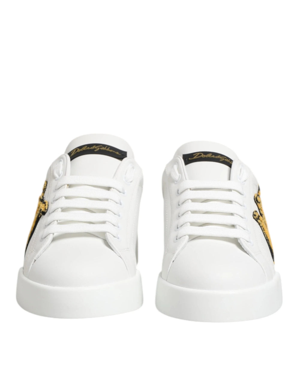 Dolce & Gabbana White Crown Patch Portofino Men Sneakers Shoes - EU39/US6 - Sneakers