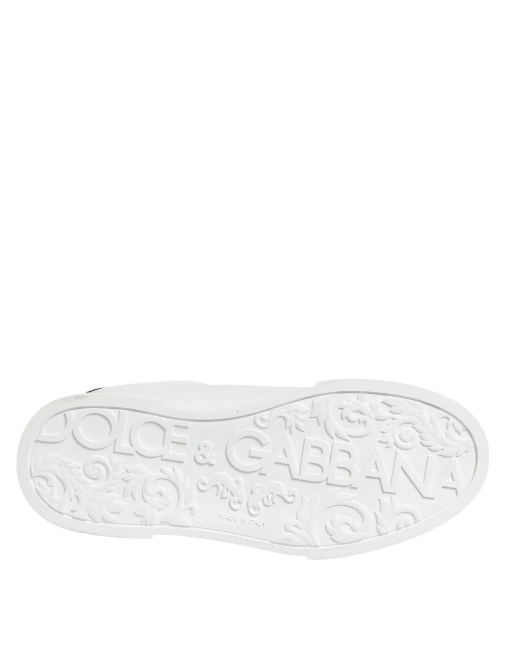 Dolce & Gabbana White Crown Patch Portofino Men Sneakers Shoes - EU39/US6 - Sneakers